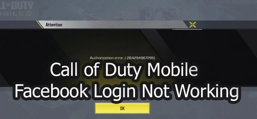 Call of Duty Mobile Facebook Login Not Working