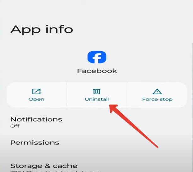 Uninstall Facebook